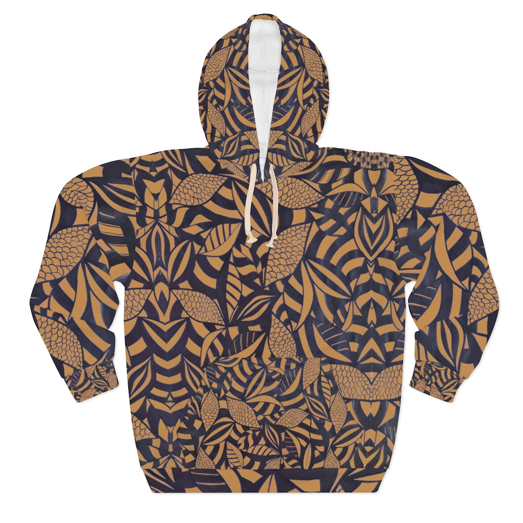 Unisex Tropical Minimalist Pullover Tussock Hoodie