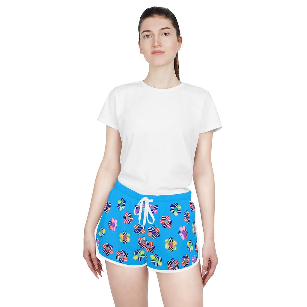 Aqua Candy Florals Relaxed Shorts