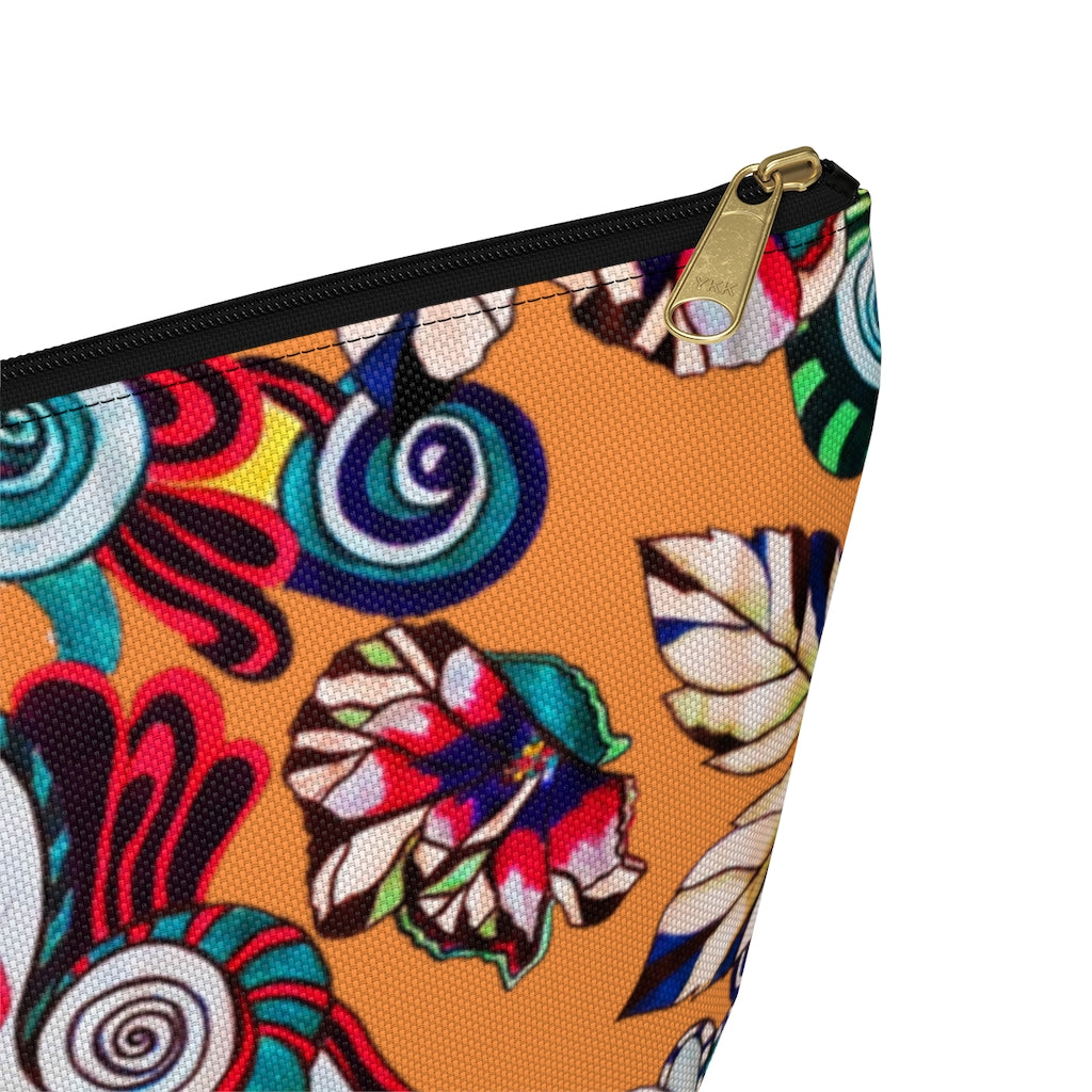 Floral Pop Peach Accessory Pouch