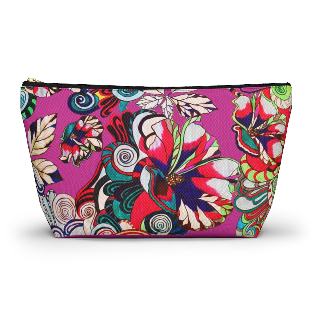 Floral Pop Magenta Accessory Pouch
