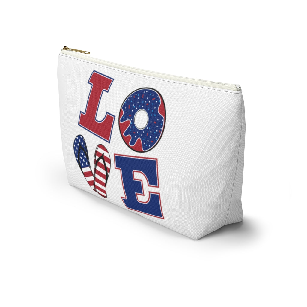 Love White Accessory Pouch