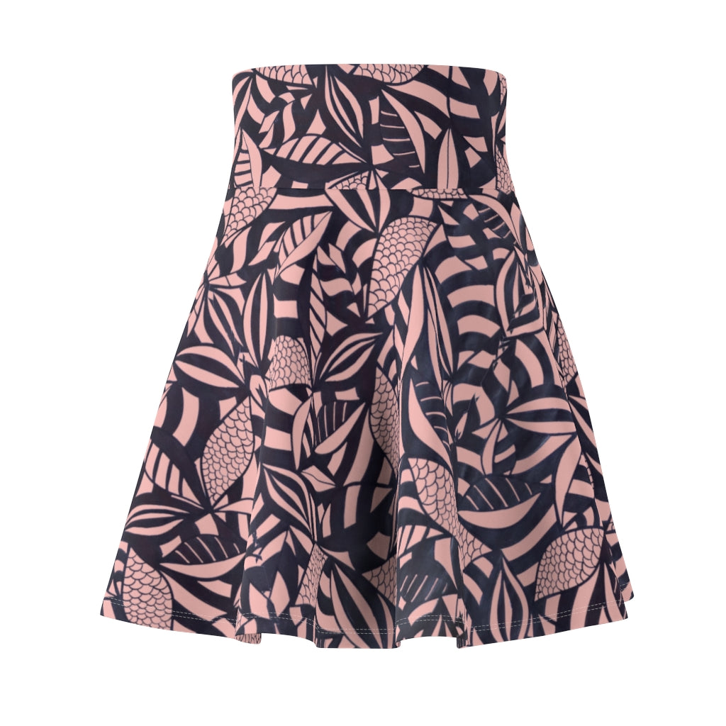 Tropical Minimalist Blush Skater Skirt