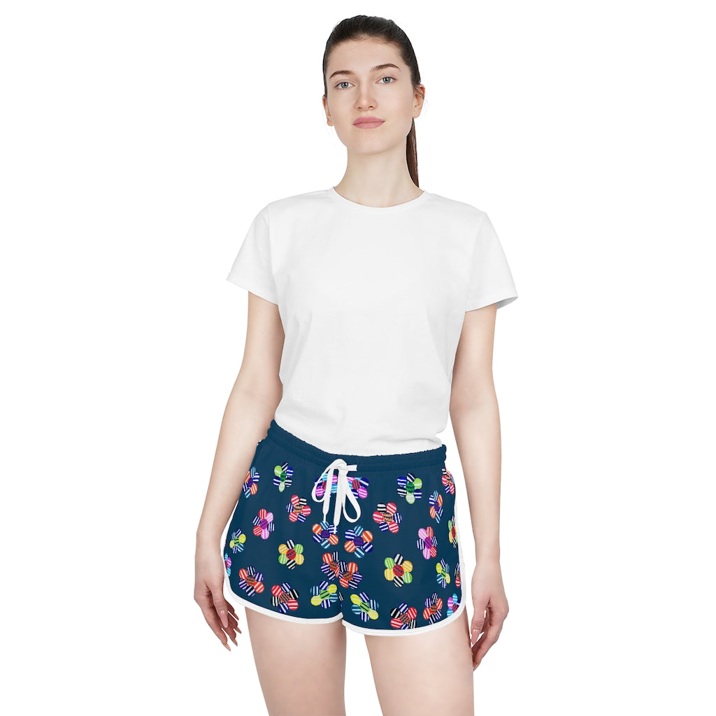 Teal Candy Florals Relaxed Shorts