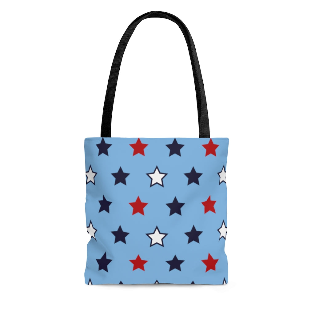 AOP Star Girl Blue Tote Bag