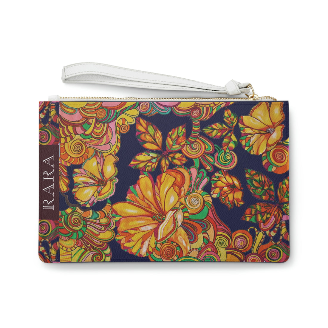 Ink Artsy Floral Clutch Bag