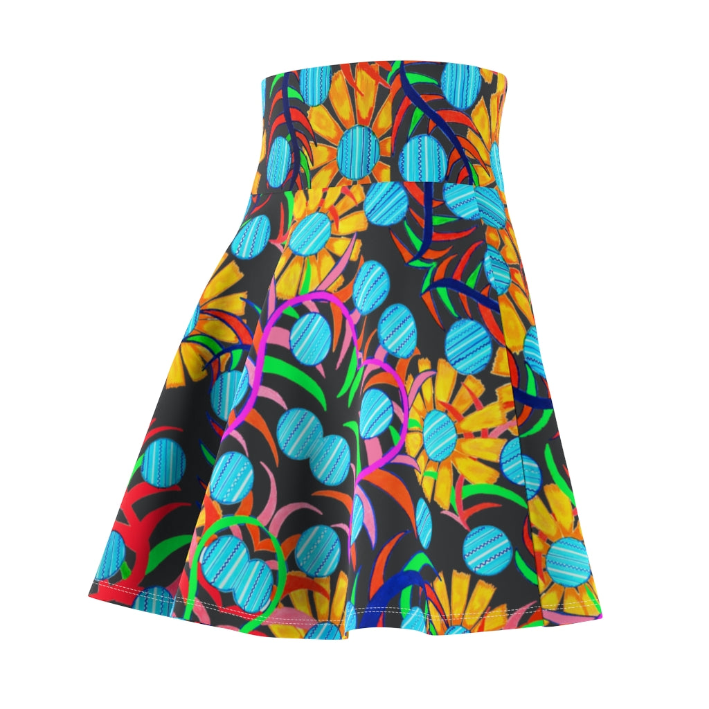 Sunflower Charcoal Skater Skirt