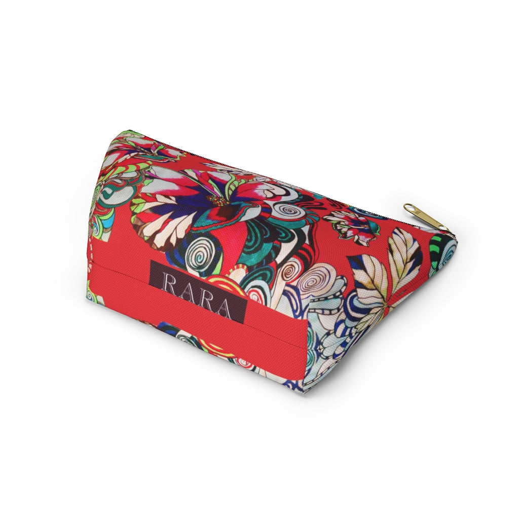 Floral Pop Red Accessory Pouch