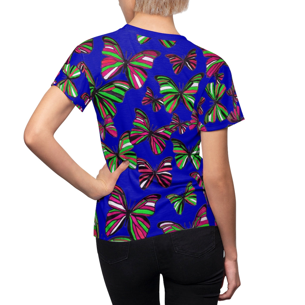 Butterflies AOP Electric Blue T-shirt