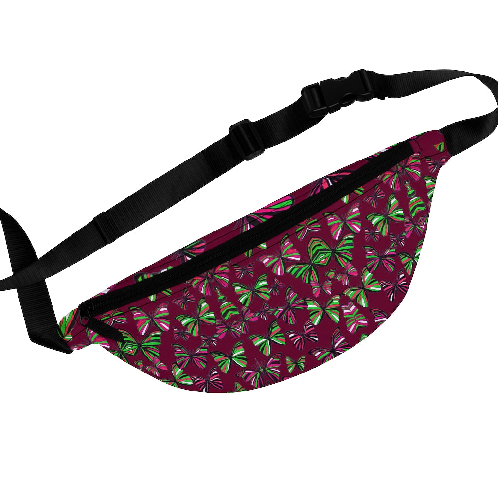 Butterflies Marsala Fanny Pack