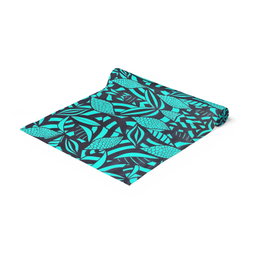 Tropical Cyan Table Runner