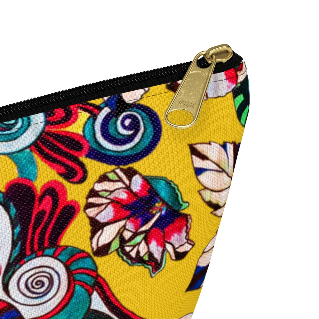 Floral Pop Yellow Accessory Pouch