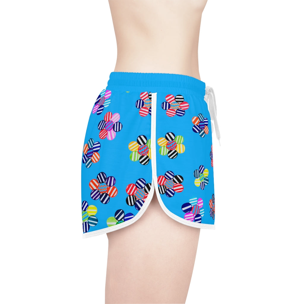 Aqua Candy Florals Relaxed Shorts