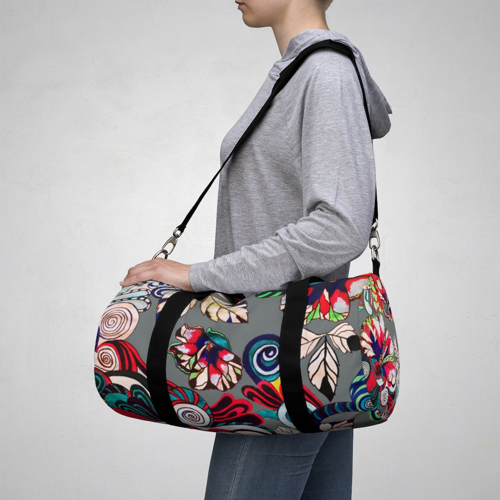 Artsy Floral Pop Ash Duffel Bag