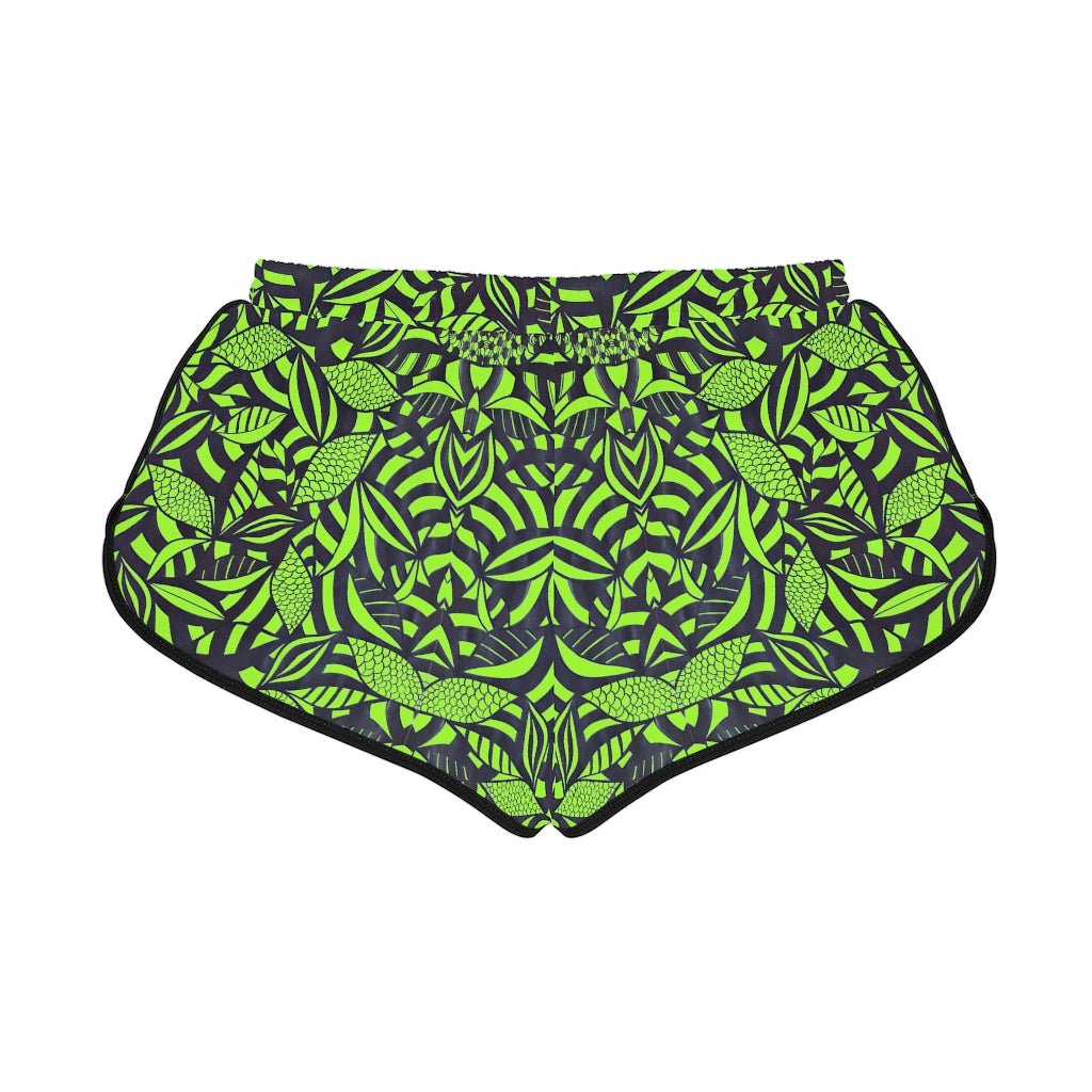 Lime Tropical Minimalist Relaxed Shorts