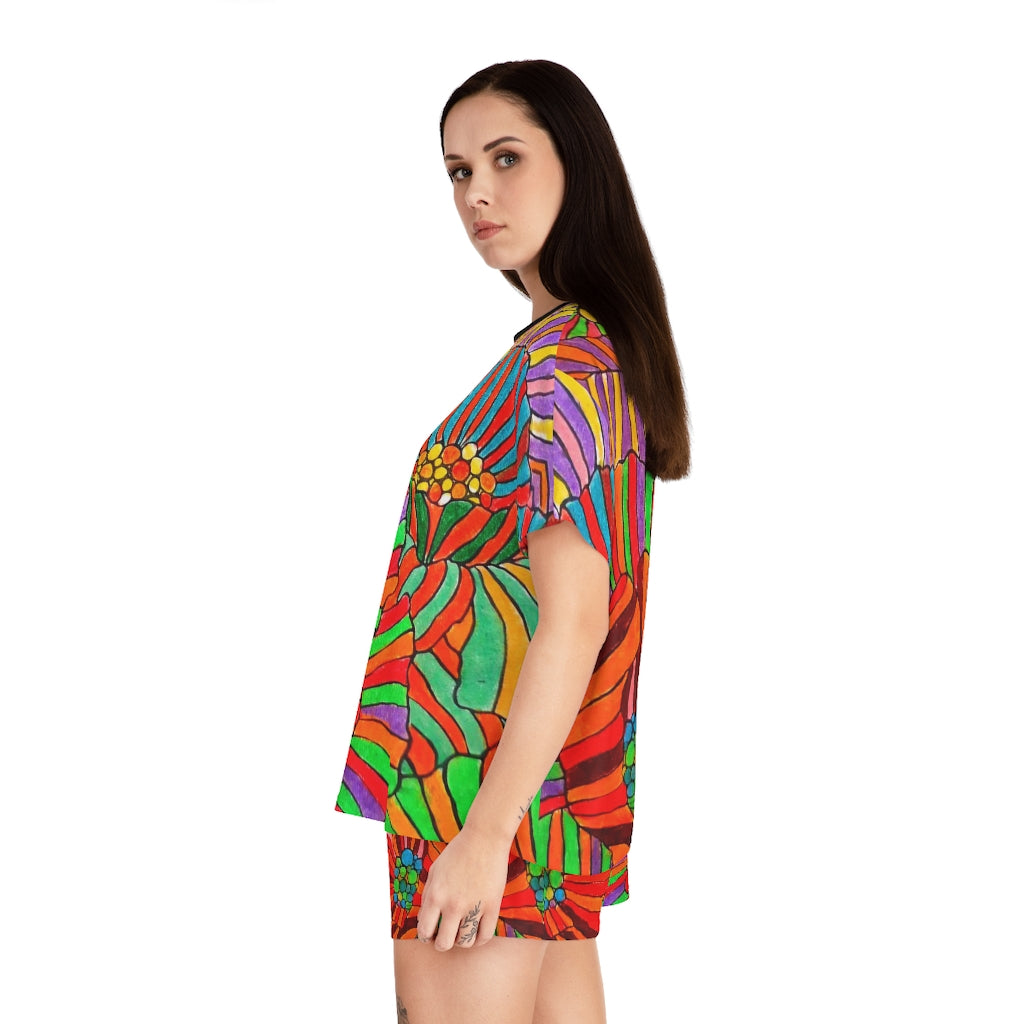 Wildflower Short Pajama Set (AOP)
