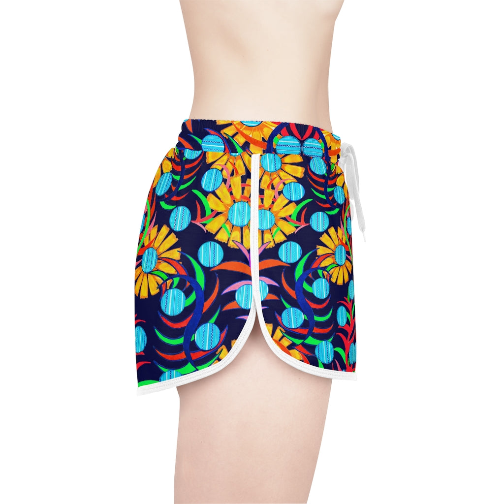 Ink Sunflower Relaxed Shorts