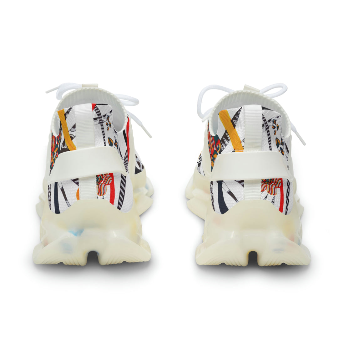 White Wildly Wicked OTT Men's Mesh Knit Sneakers