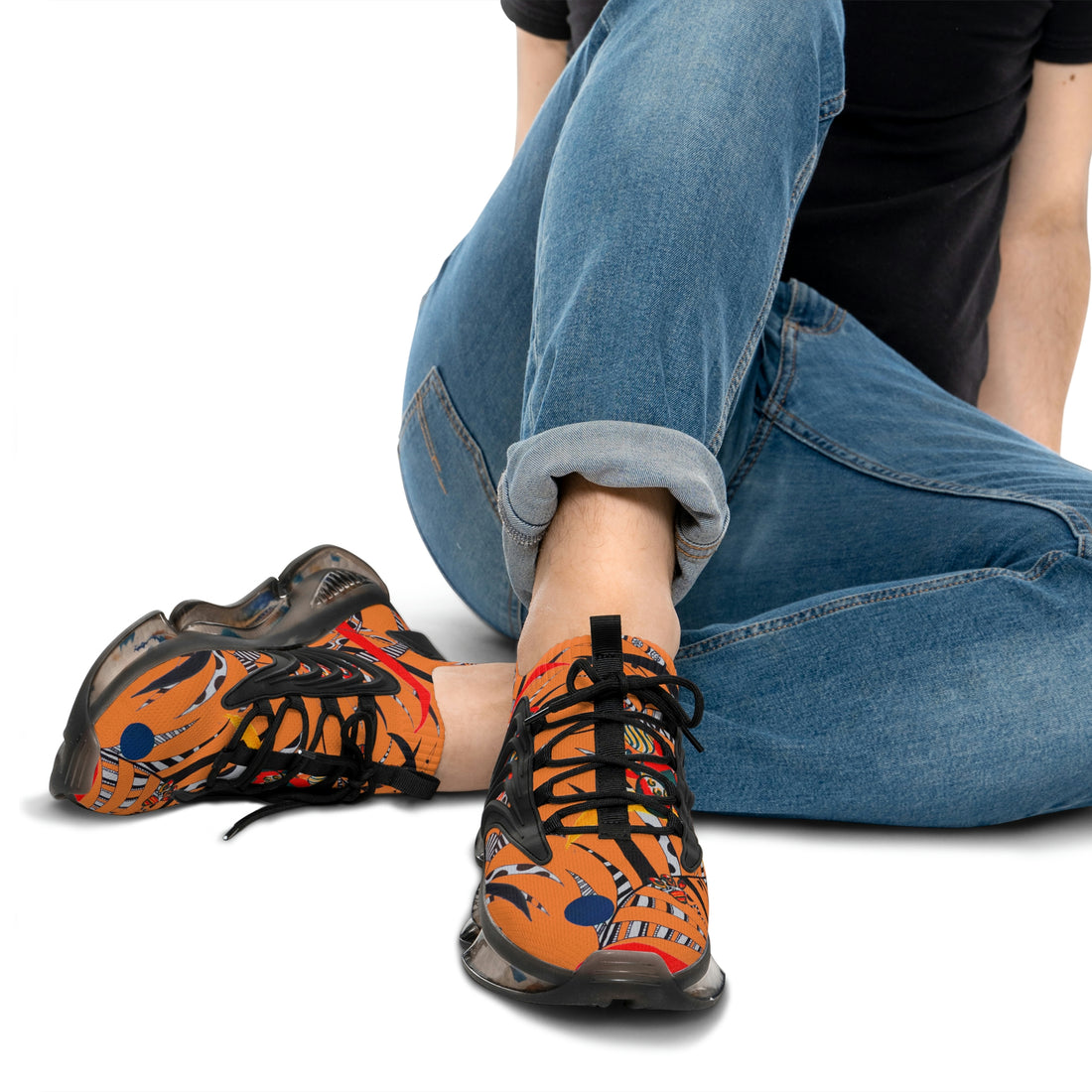 Peach Wildly Wicked OTT Men's Mesh Knit Sneakers