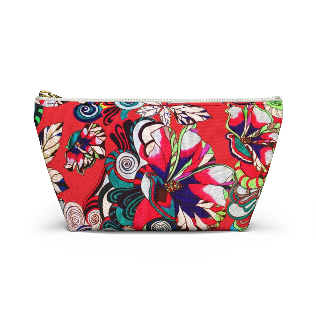 Floral Pop Red Accessory Pouch
