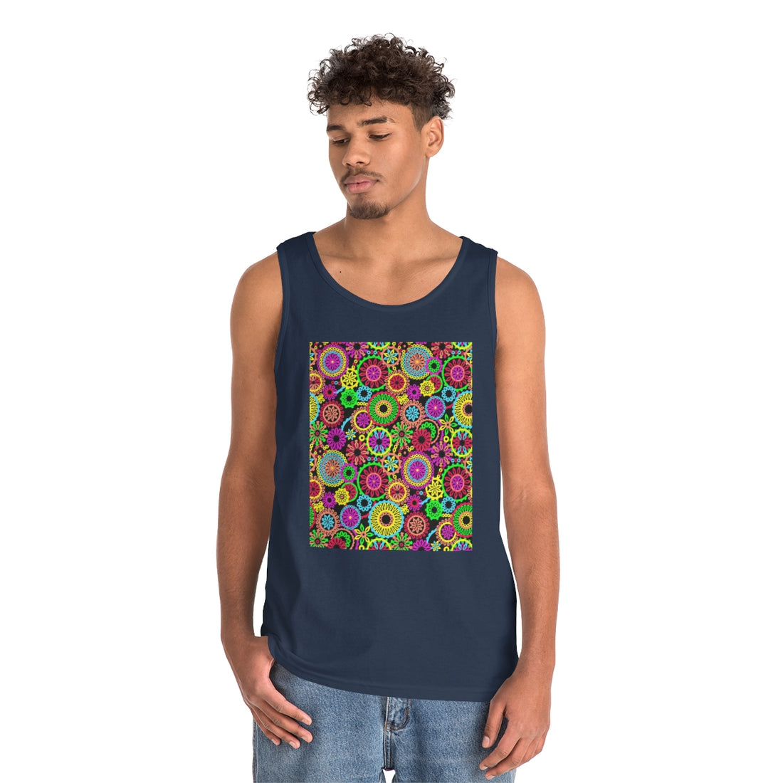 Unisex 70's Vibe Black Tank Top