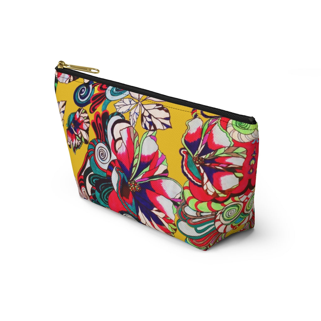 Floral Pop Yellow Accessory Pouch