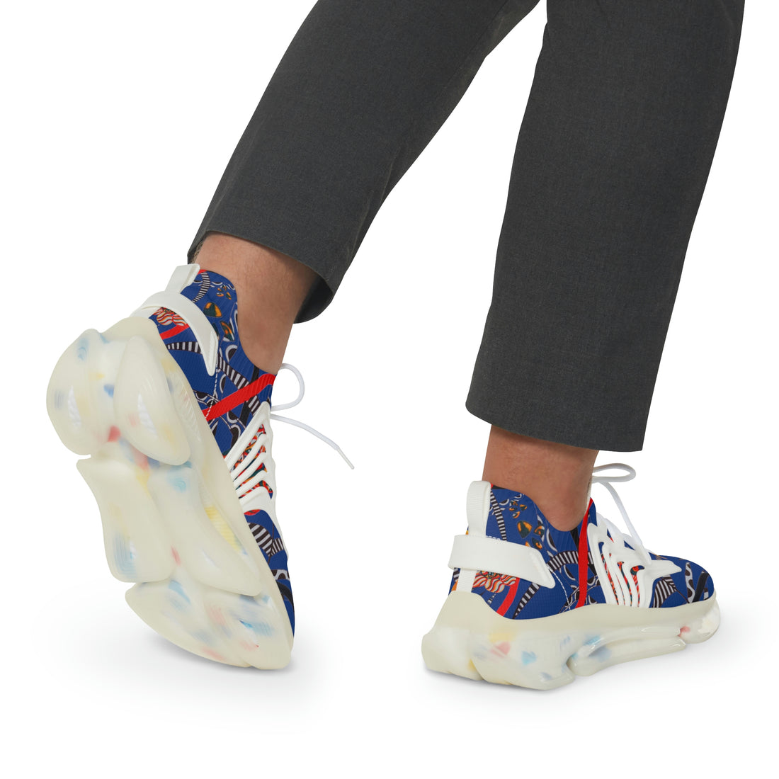 Royal Blue Wildly Wicked OTT Men's Mesh Knit Sneakers