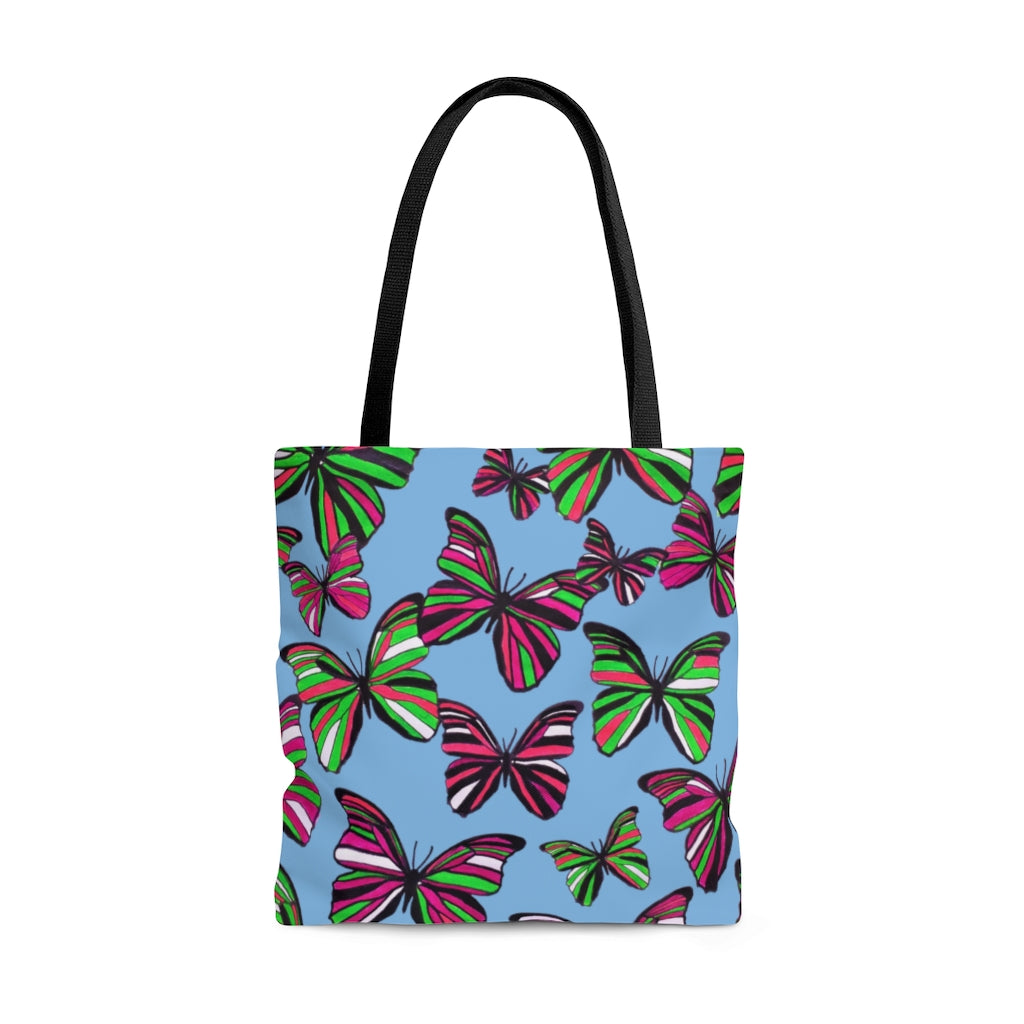 AOP Butterflies Sky Tote Bag