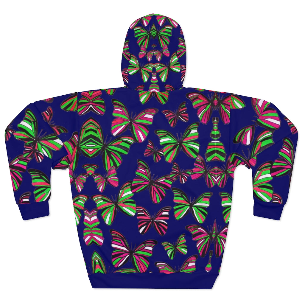 Butterflies Pullover Navy Hoodie