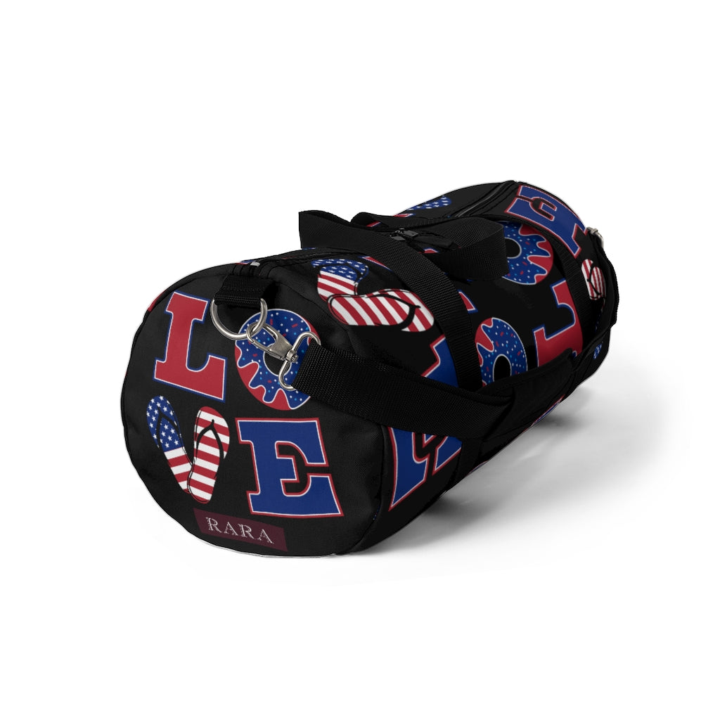American Love Black Duffel Bag