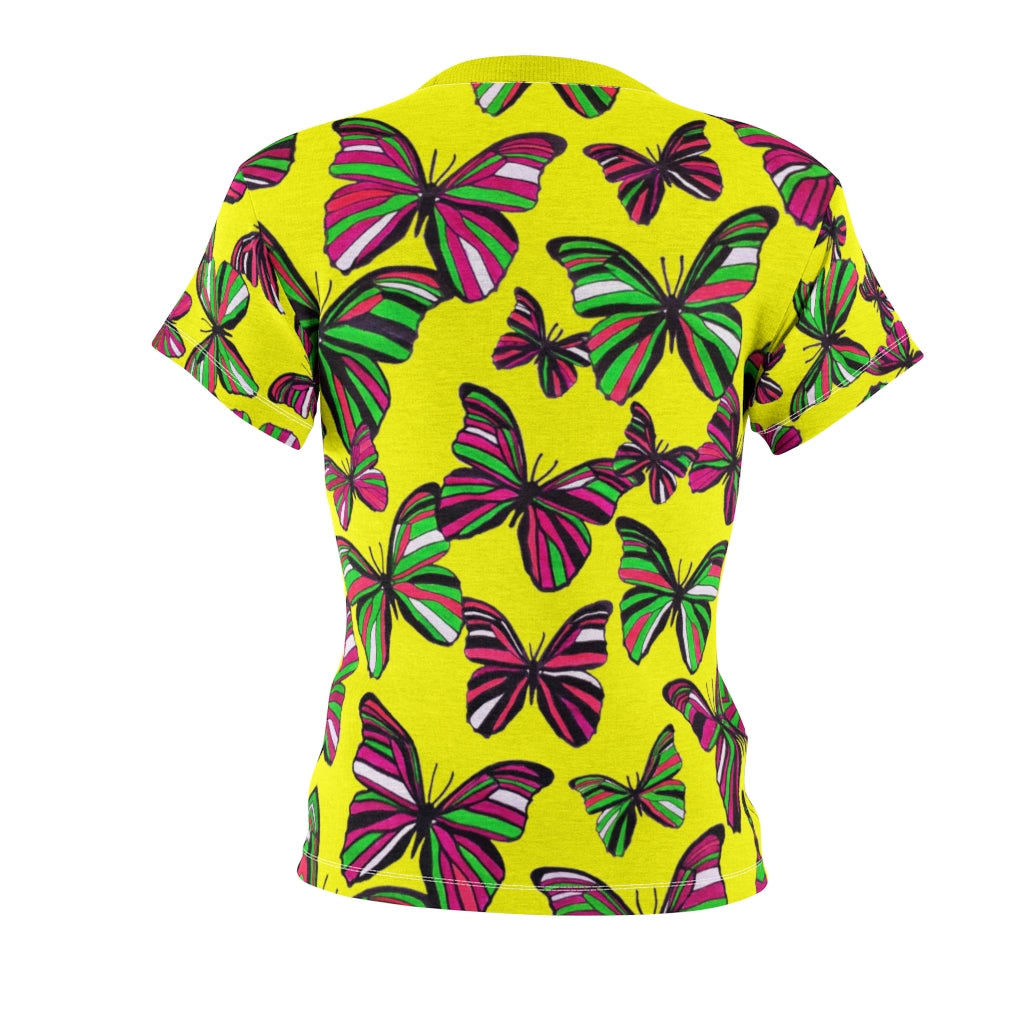 Butterflies AOP Bright Yellow T-shirt