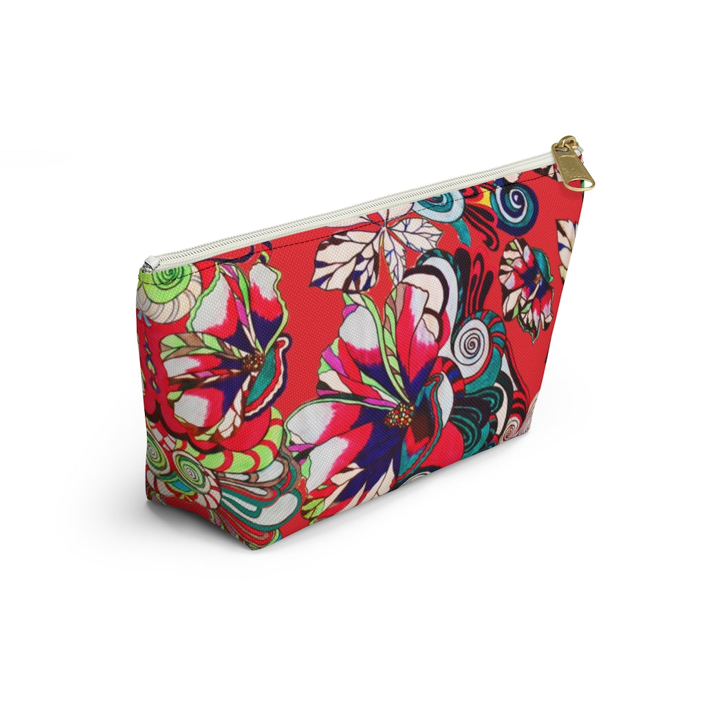 Floral Pop Red Accessory Pouch