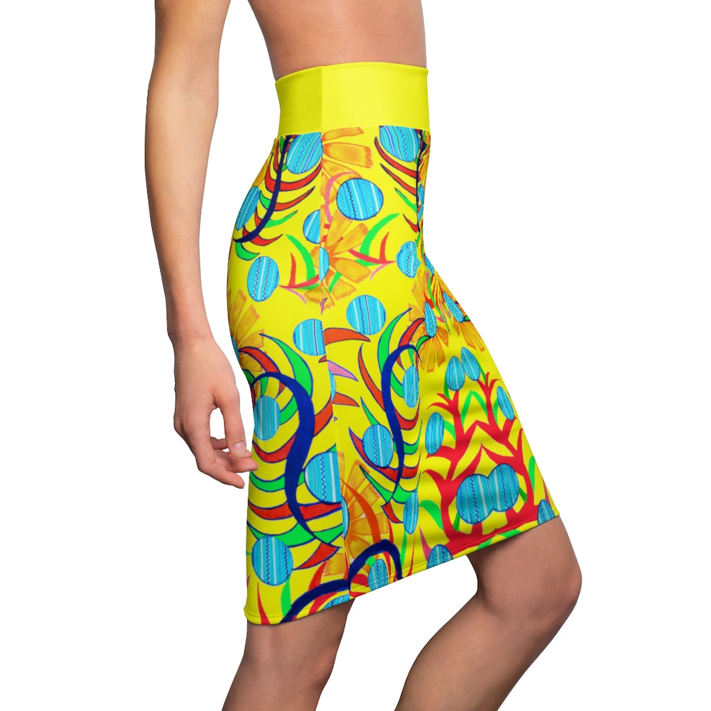 Sunflower Yellow Pencil Skirt