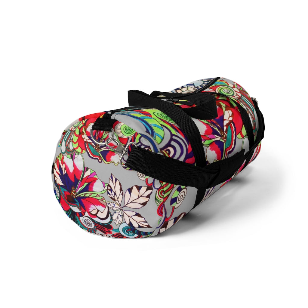 Artsy Floral Pop Slate Duffel Bag