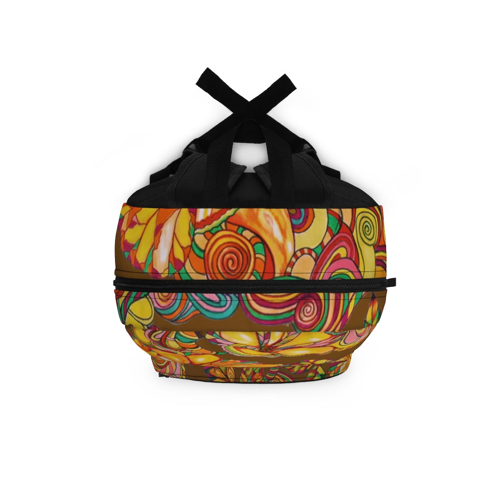 Artsy Floral Dallas Brown Backpack