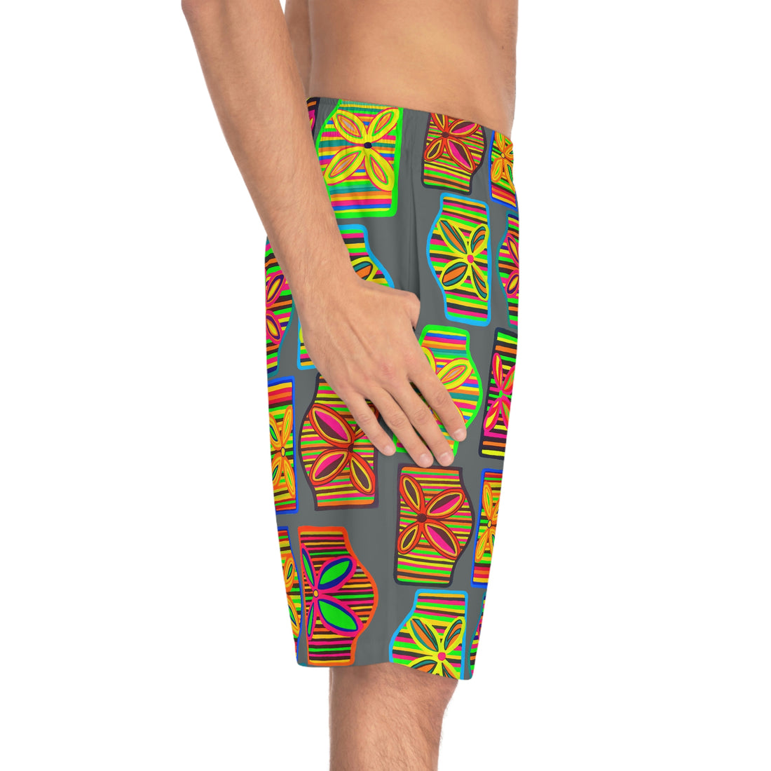 Ash Deco Print Men's Board Shorts (AOP)