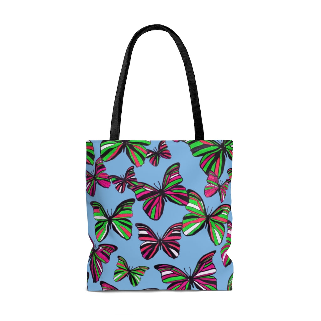 AOP Butterflies Sky Tote Bag