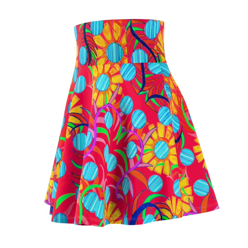 Sunflower Red Skater Skirt