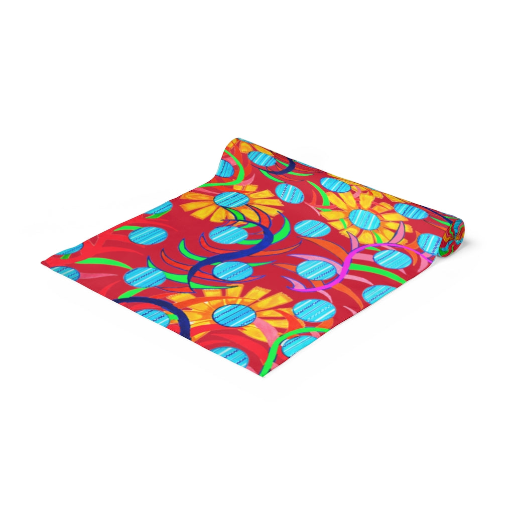 Sunflower Deep Red Table Runner