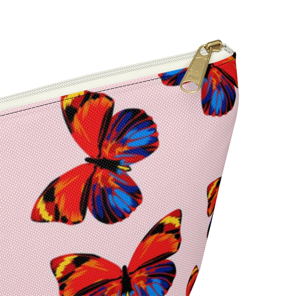 Tangerine Butterflies Accessory Pouch