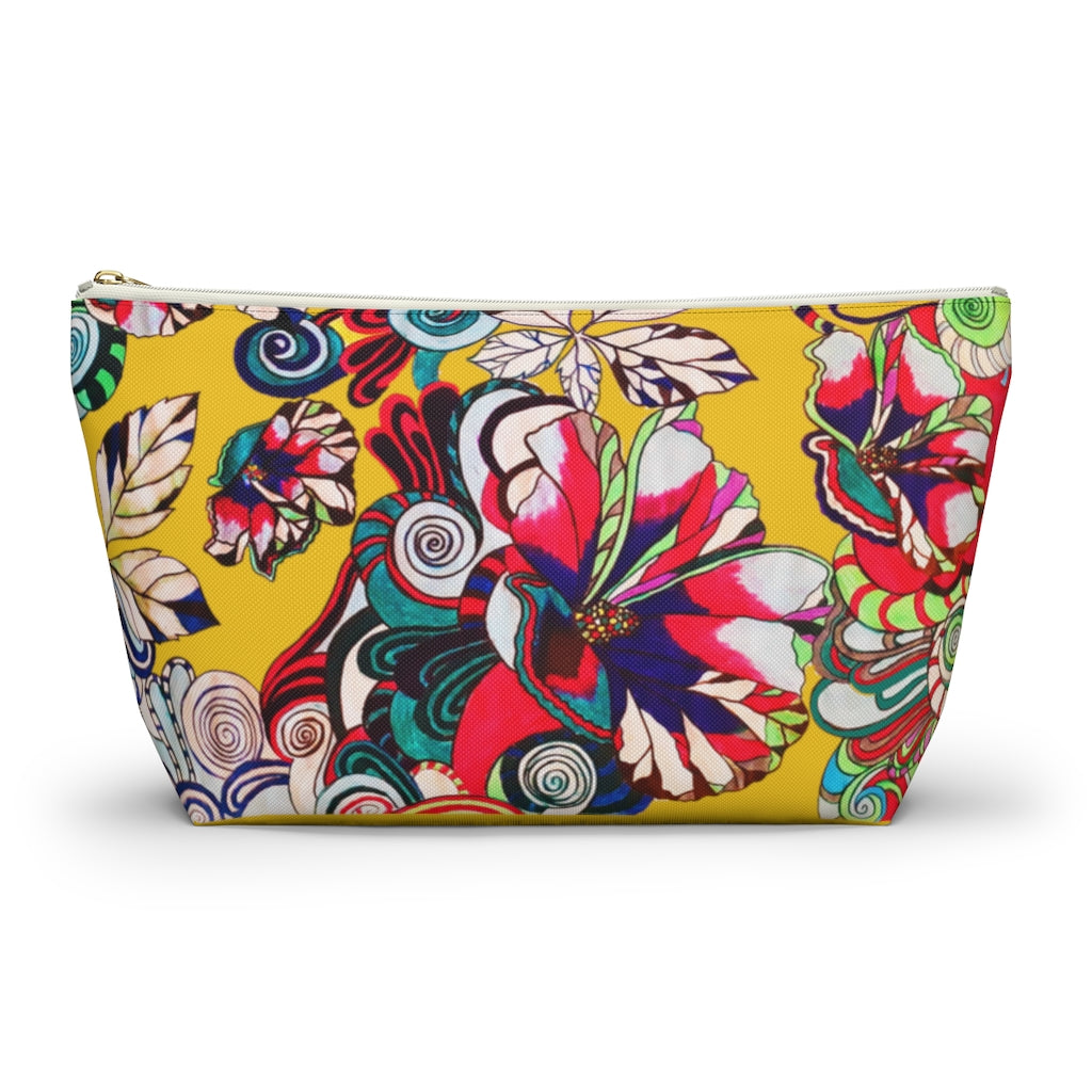 Floral Pop Yellow Accessory Pouch