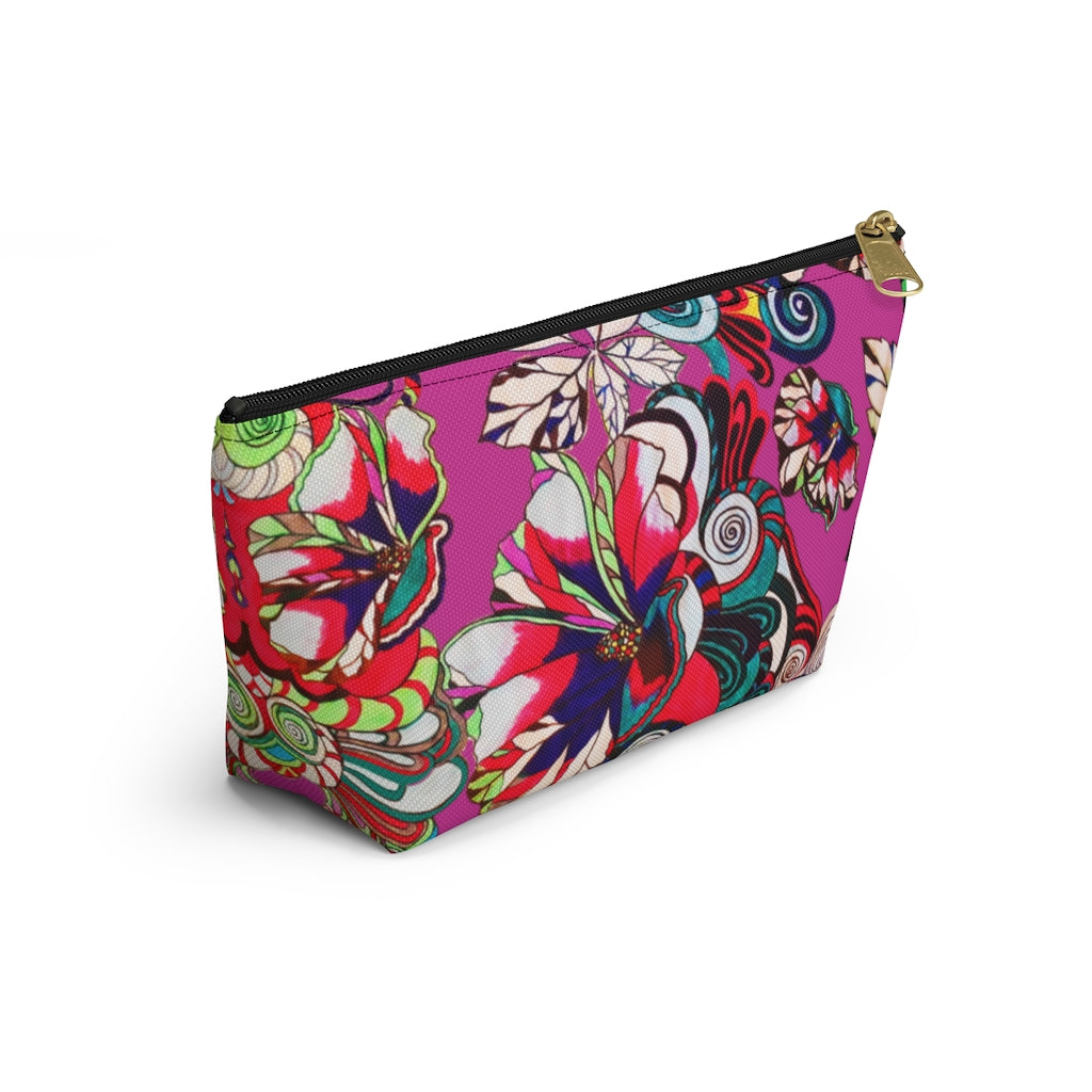 Floral Pop Magenta Accessory Pouch