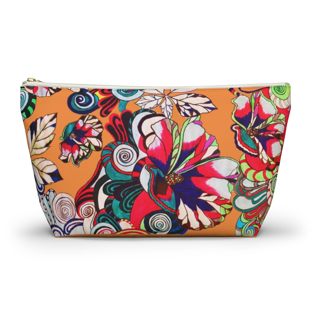 Floral Pop Peach Accessory Pouch