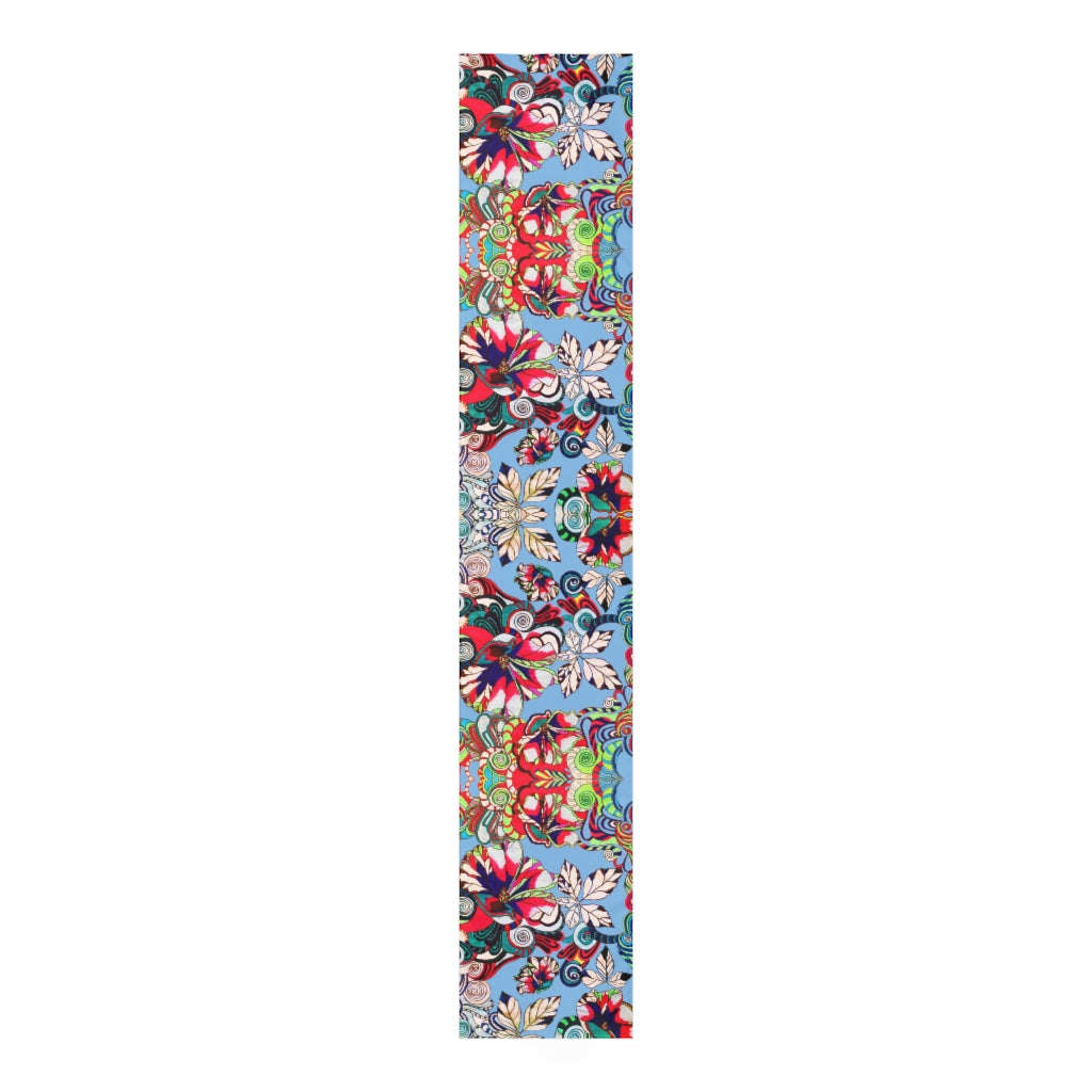 Artsy Floral Pop Emerald Table Runner