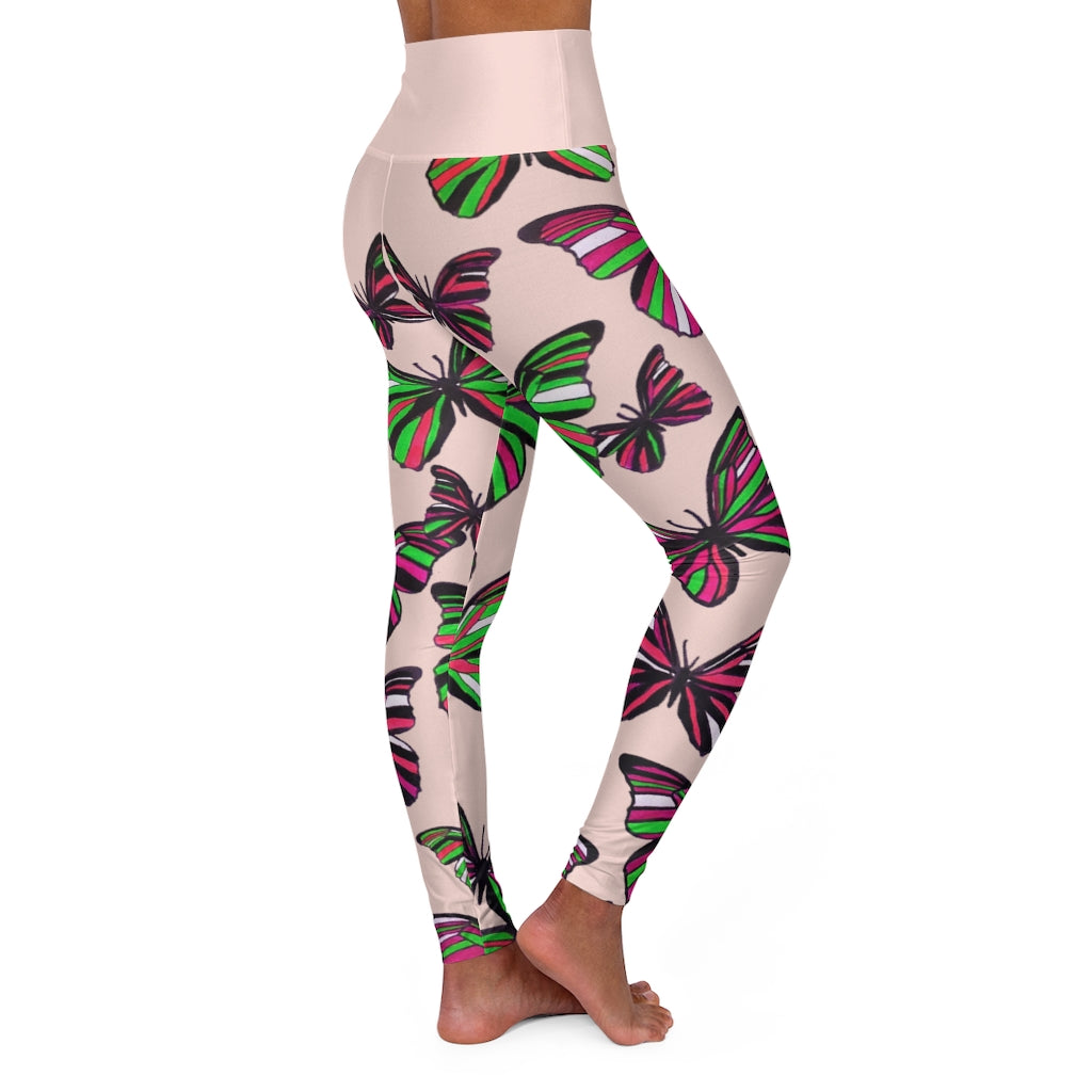 High Waisted Tint Butterfly Leggings