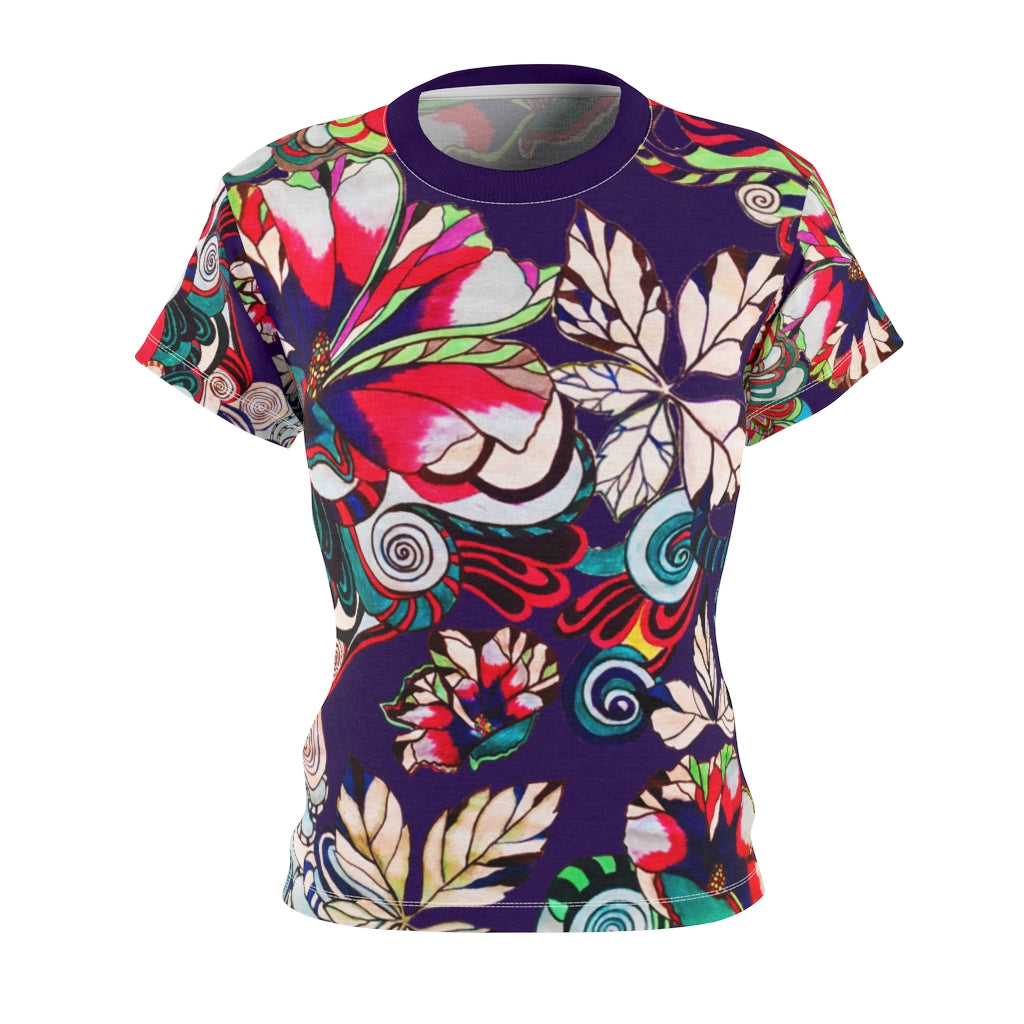 Graphic Floral AOP Violet T-Shirt