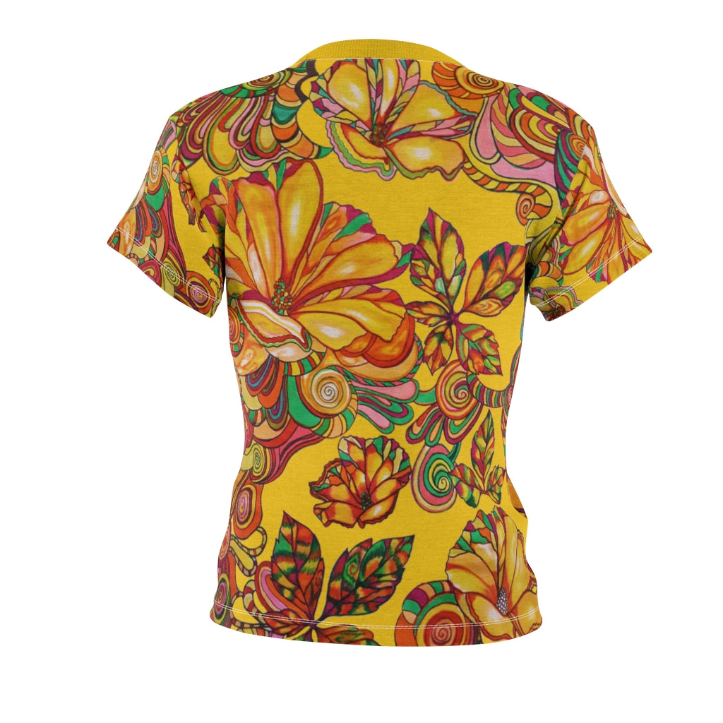 Artsy Floral Yellow AOP T-Shirt