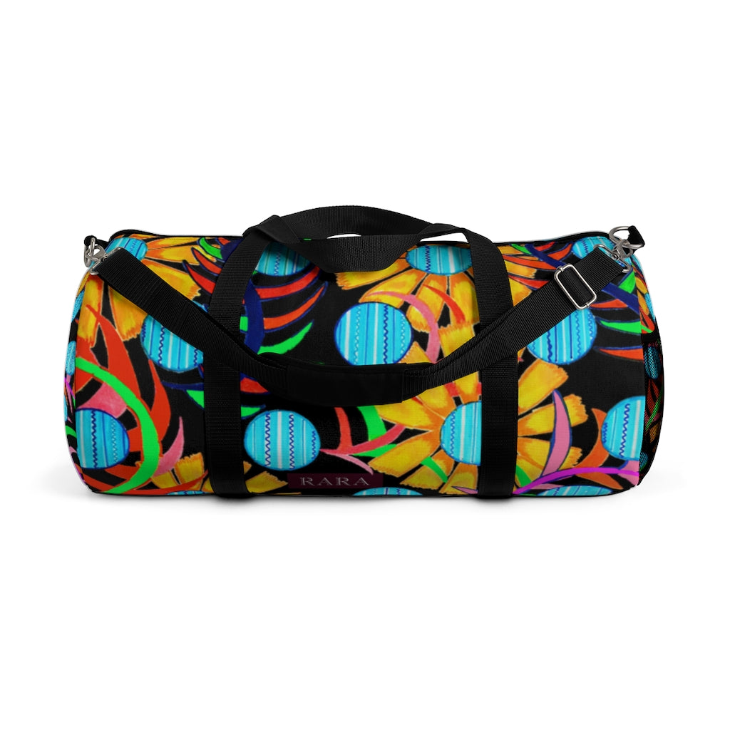 Sunflower Black Duffel Bag