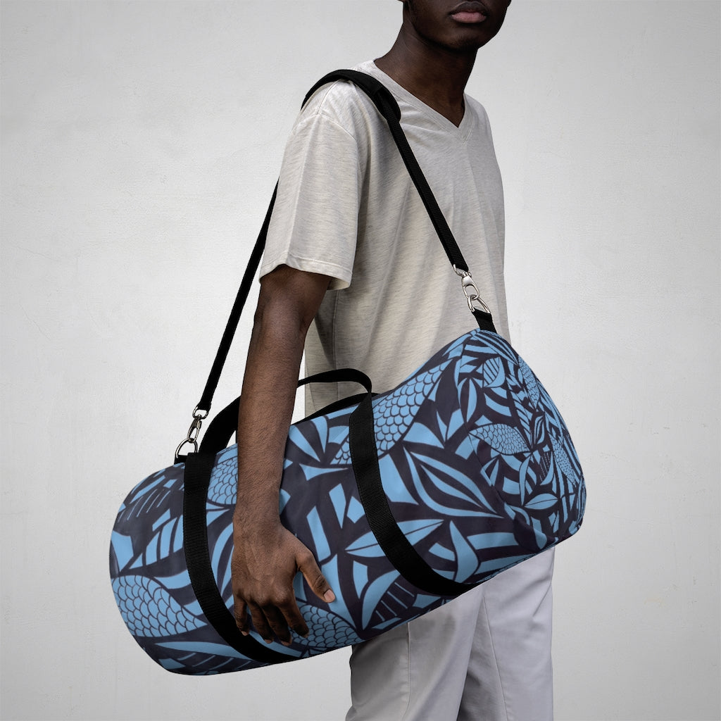 Tropical Minimalist Blue Duffel Bag