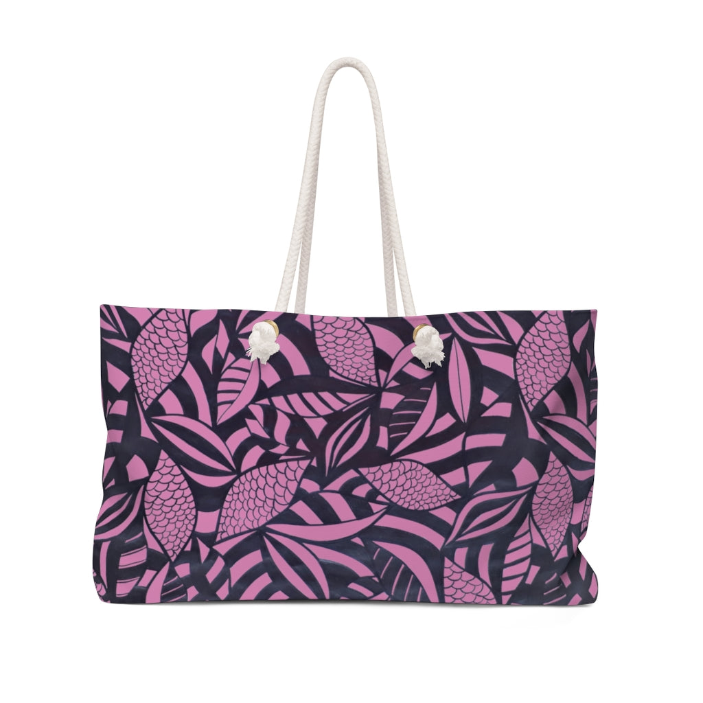 Tropical Minimalist Mauve Weekender Tote Bag