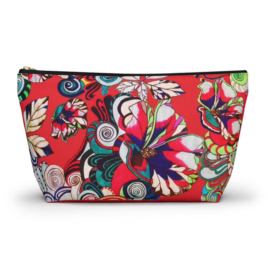Floral Pop Red Accessory Pouch